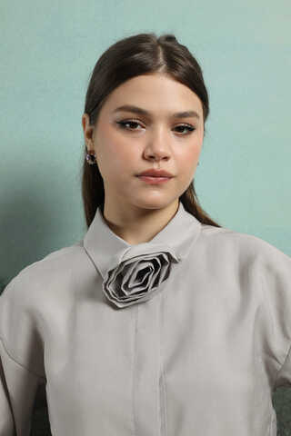 Gül Gömlek Açık Gri - 7