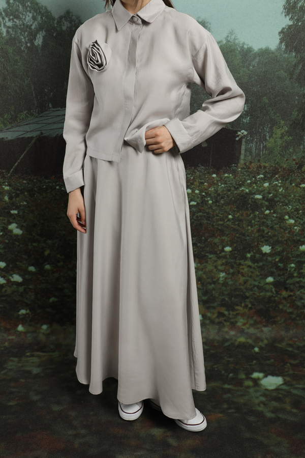 Gül Gömlek Açık Gri - 3