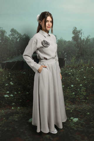 Gül Gömlek Açık Gri - 8