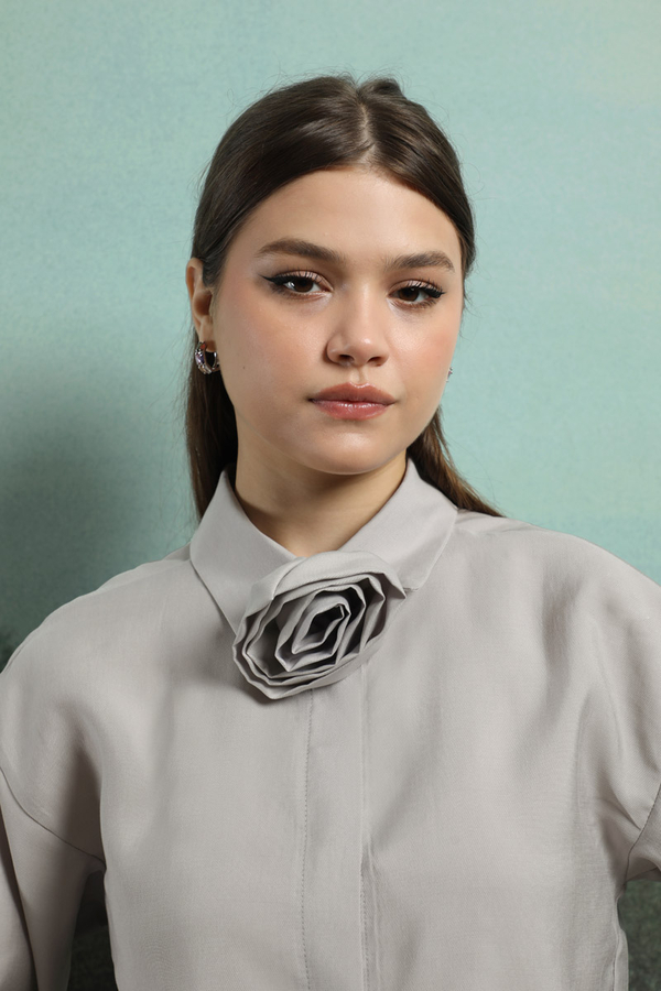 Gül Gömlek Açık Gri - 7