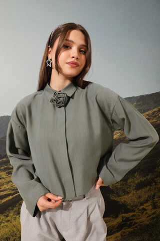 Gül Gömlek Antrasit - 3