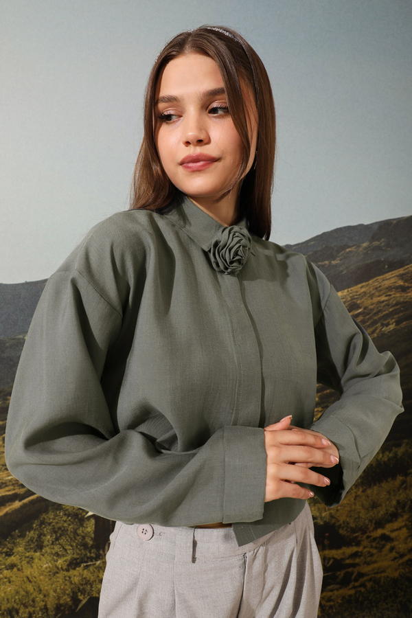 Gül Gömlek Antrasit - 4