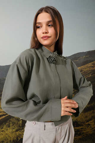 Gül Gömlek Antrasit - 4