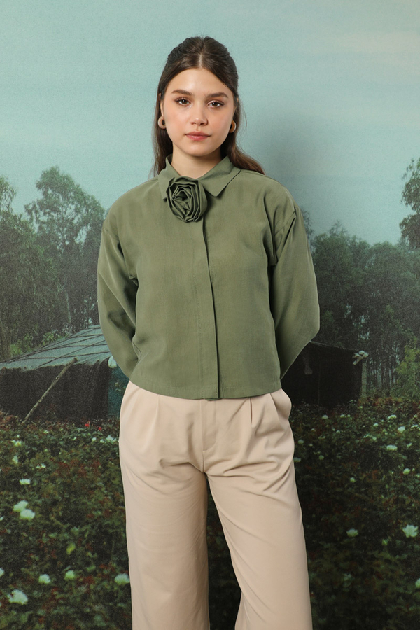 Gül Gömlek Haki - 3