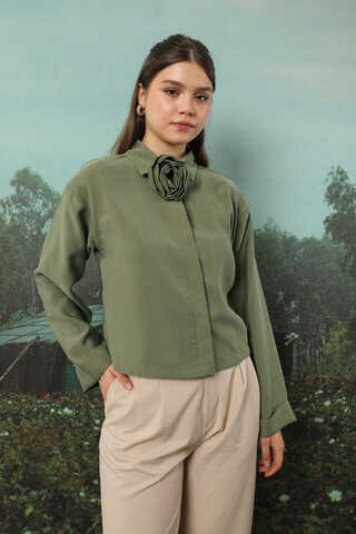 Gül Gömlek Haki - 5
