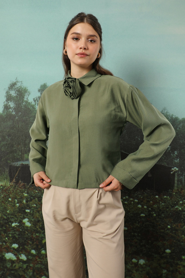 Gül Gömlek Haki - 6
