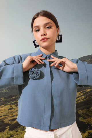 Gül Gömlek İndigo - 2