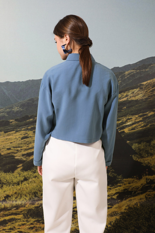 Gül Gömlek İndigo - 4