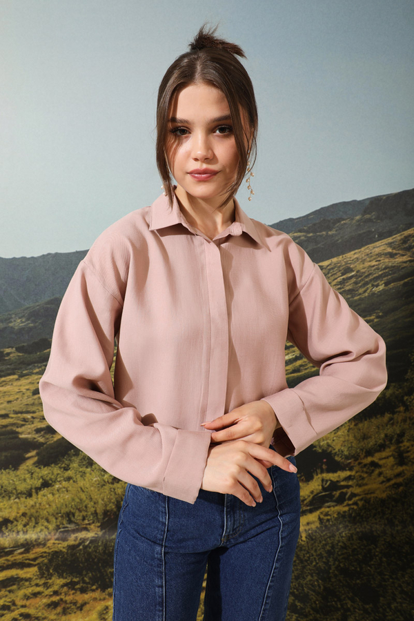 Gül Gömlek Pudra Pembesi - 4