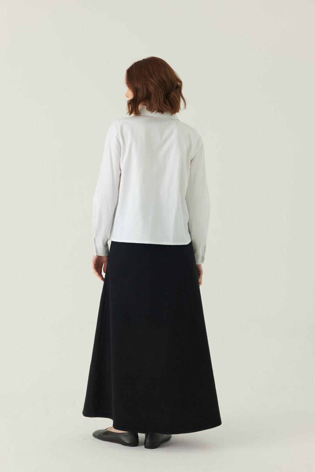 Gül Nakışlı Poplin Gömlek Beyaz - 4