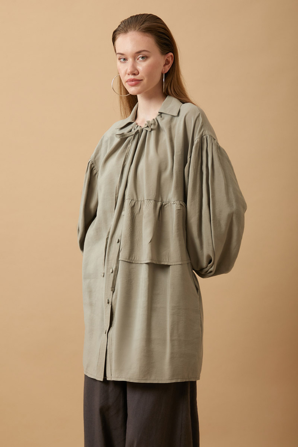 Günce Modal Gömlek Açık Yeşil - 5