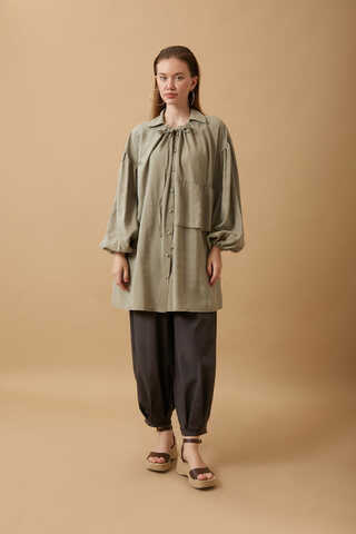 Günce Modal Gömlek Açık Yeşil - 1