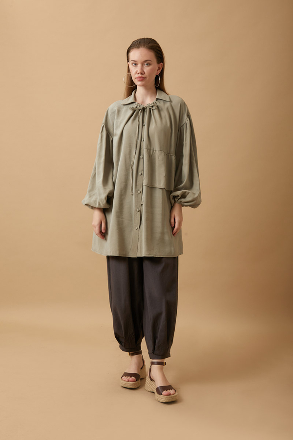 Günce Modal Shirt Light Green 