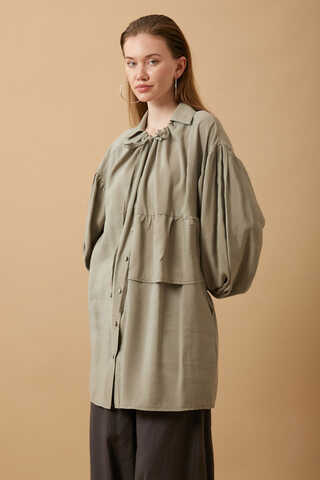 Günce Modal Shirt Light Green - 5