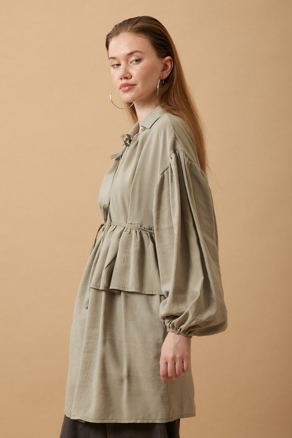 Günce Modal Shirt Light Green - 8