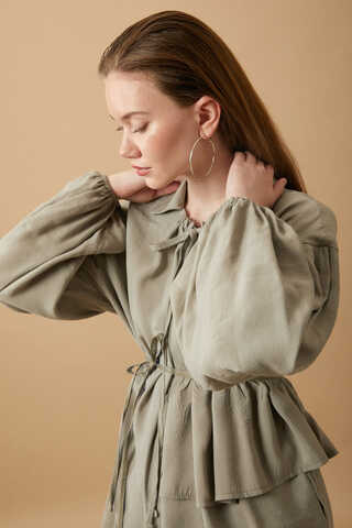 Günce Modal Shirt Light Green - 4