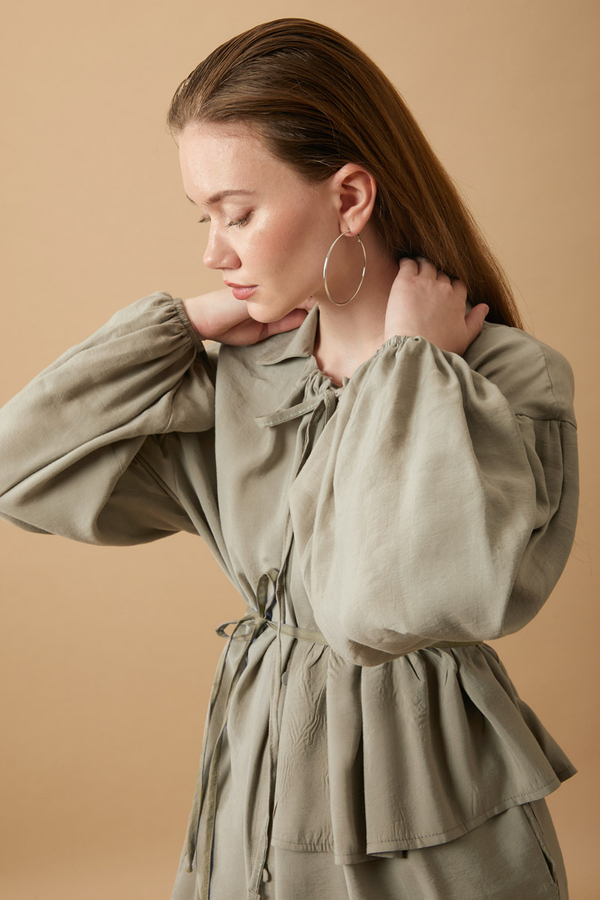 Günce Modal Shirt Light Green - 4