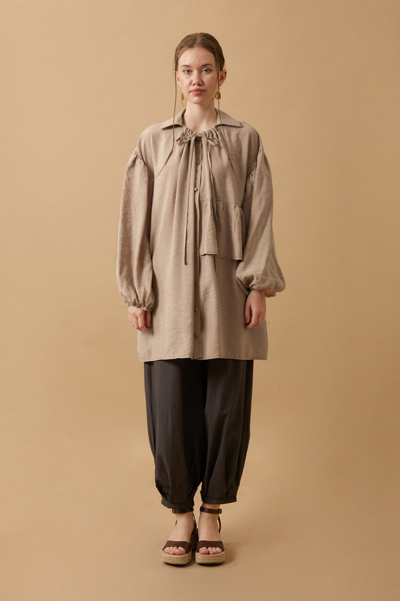 Günce Modal Gömlek Bej