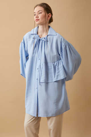 Günce Modal Shirt Baby Blue - 3