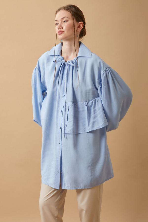 Günce Modal Shirt Baby Blue - 3