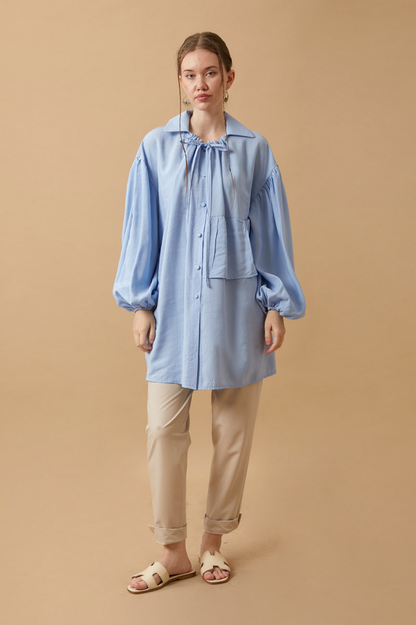 Günce Modal Shirt Baby Blue - 2