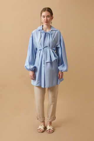 Günce Modal Shirt Baby Blue - 1