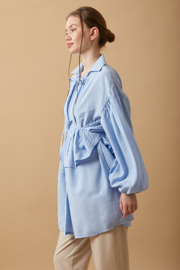 Günce Modal Shirt Baby Blue - 5