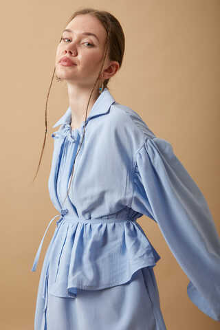 Günce Modal Shirt Baby Blue - 9
