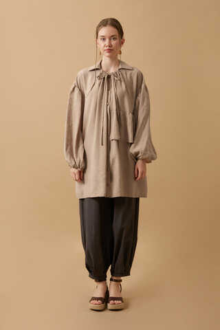 Günce Modal Shirt Beige - 1