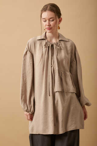 Günce Modal Shirt Beige - 2