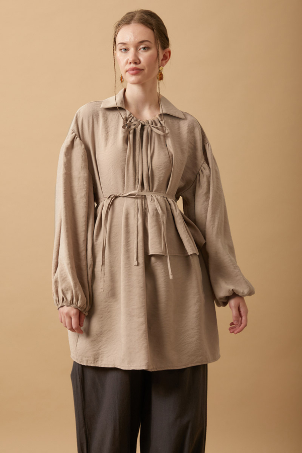 Günce Modal Shirt Beige - 4