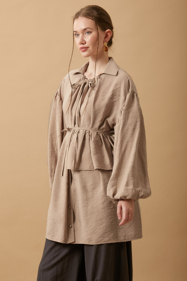 Günce Modal Shirt Beige - 5