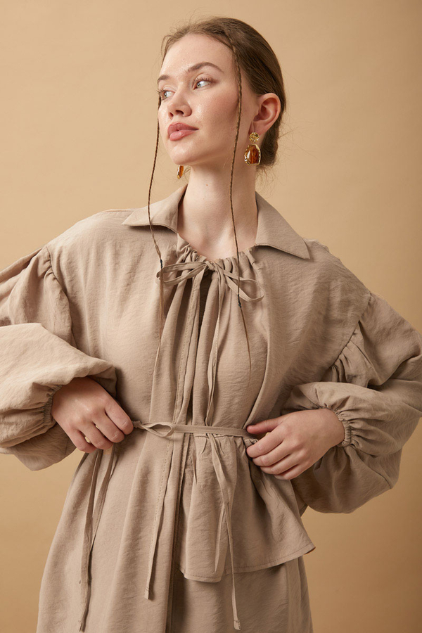 Günce Modal Shirt Beige - 8