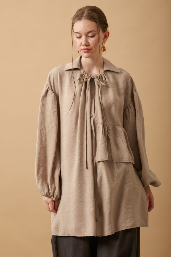 Günce Modal Shirt Beige - 2