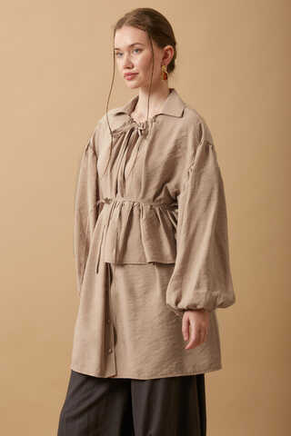 Günce Modal Shirt Beige - 5