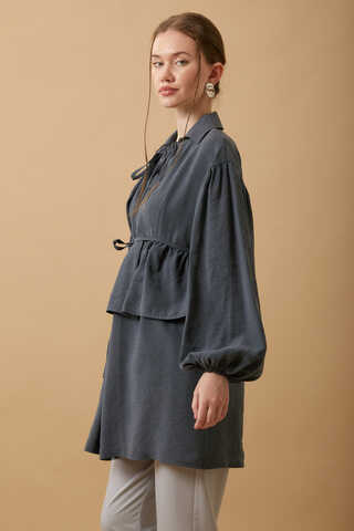 Günce Modal Shirt Charcoal - 6