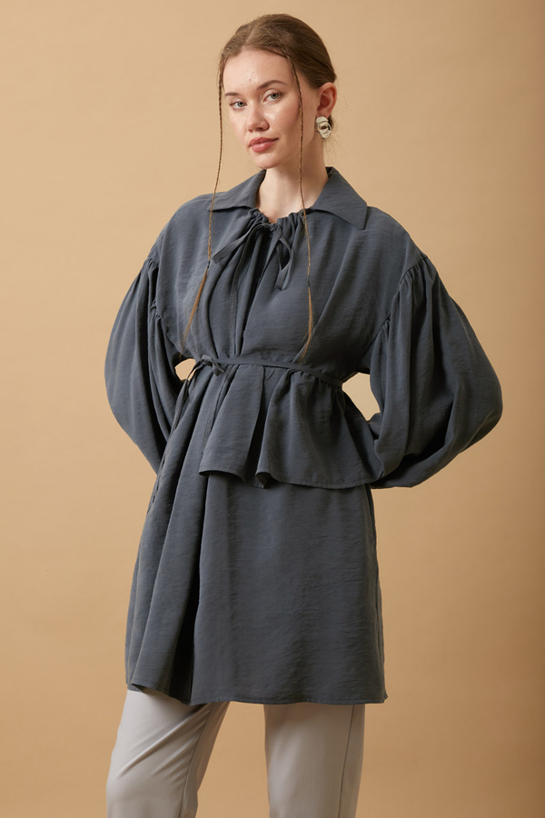 Günce Modal Shirt Charcoal - 7