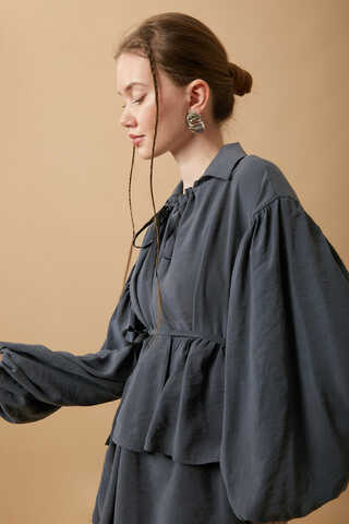 Günce Modal Shirt Charcoal - 10