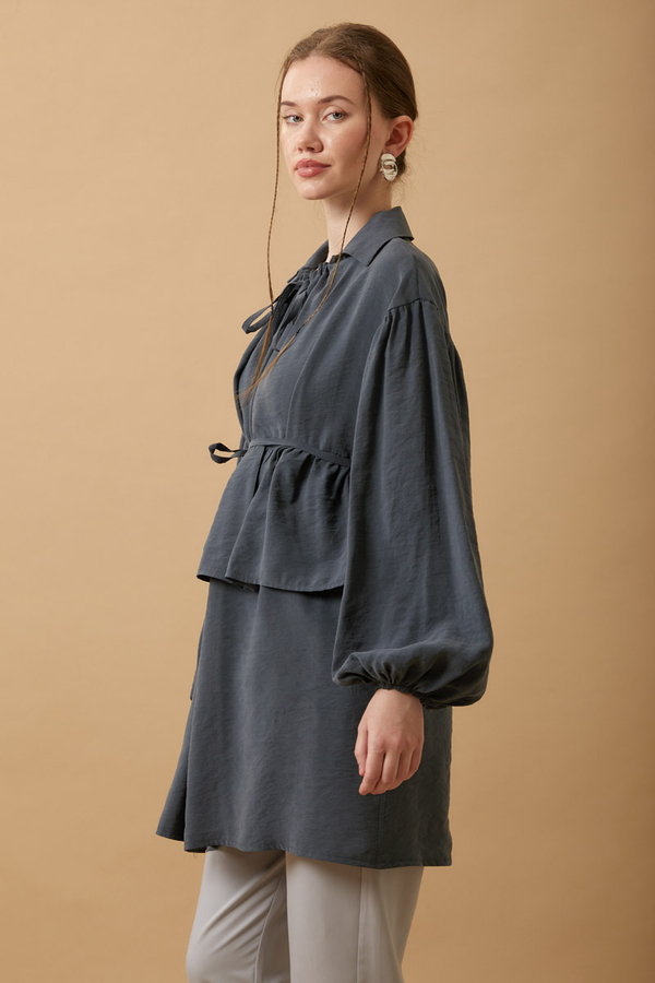 Günce Modal Shirt Charcoal - 6