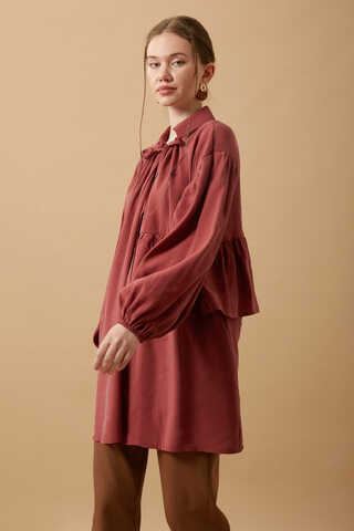 Günce Modal Shirt Dark Brick - 2