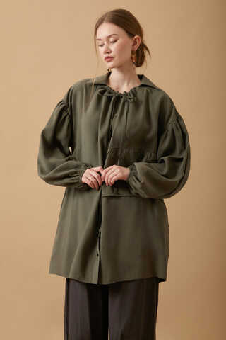 Günce Modal Shirt Khaki - 2