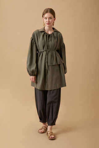 Günce Modal Shirt Khaki - 1