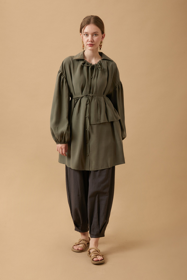 Günce Modal Shirt Khaki - 1
