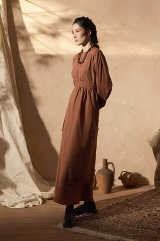 Güpürlü Zeren Elbise Gül Kurusu - 3