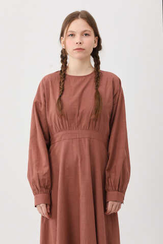 Güpürlü Zeren Elbise Gül Kurusu - 6