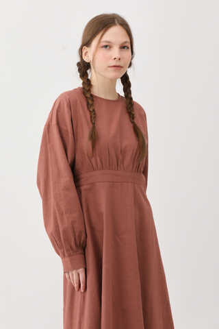 Güpürlü Zeren Elbise Gül Kurusu - 10