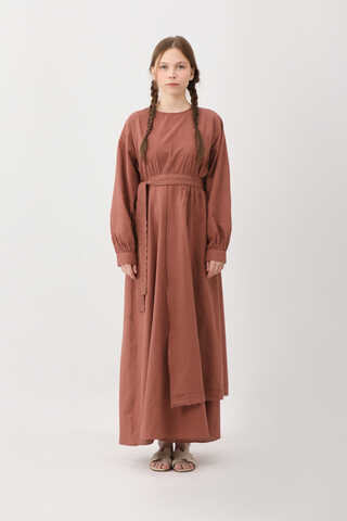 Güpürlü Zeren Elbise Gül Kurusu - 12