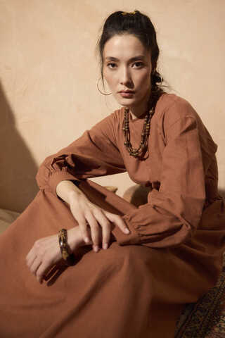 Güpürlü Zeren Elbise Gül Kurusu - 2