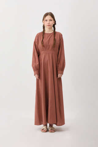 Güpürlü Zeren Elbise Gül Kurusu - 5