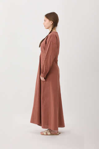 Güpürlü Zeren Elbise Gül Kurusu - 8